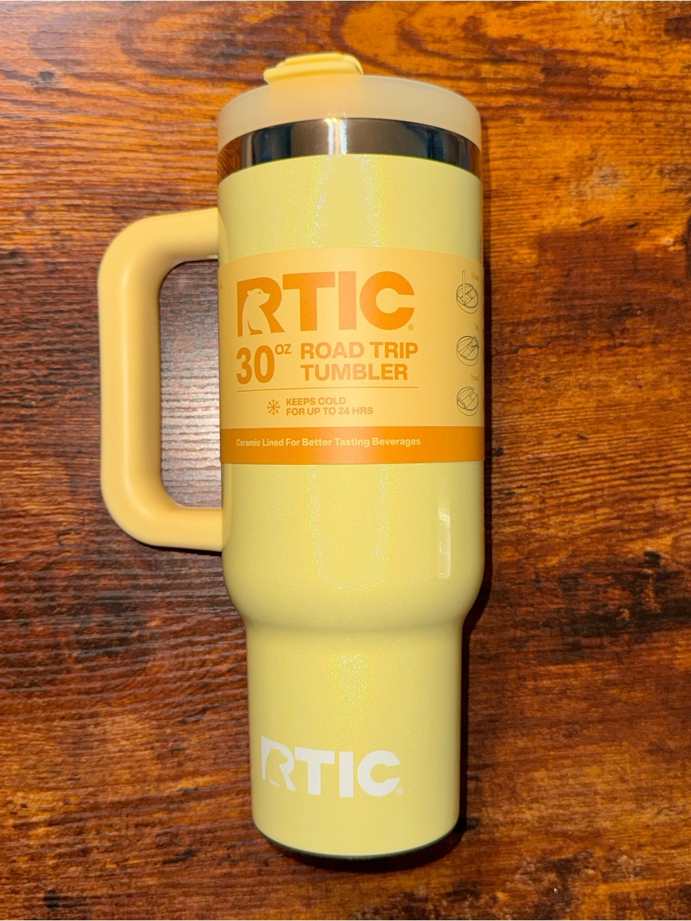 RTIC Yellow 30 oz Road Trip Tumbler with Handle